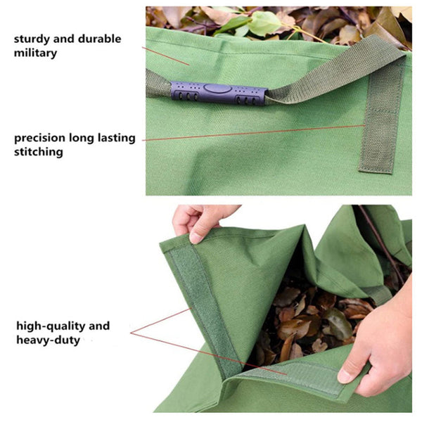 Garden Leaf Storage Outdoor Lawn Yard Waste Tarpaulin Container Recyclable Heavy Duty Garbage Tote Bags Garden Waste Bags