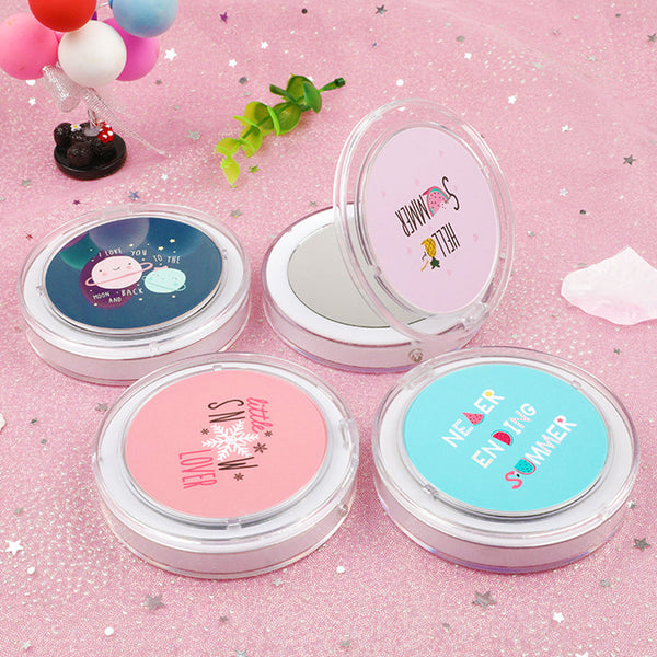 Led Mini Makeup Mirror Portable Rechargeable Folding Cartoon Theme Makeup Mirrors