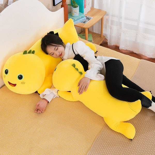 Party Style Milk Dragon Plush Toy Doll Long Bedhead Hugging Sleeping Plush Toys