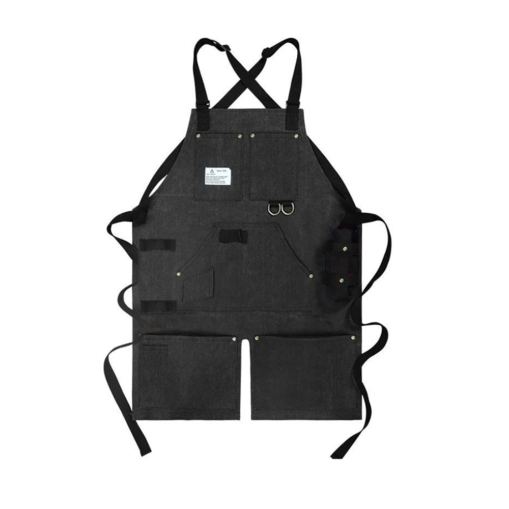 Gardening Apron Black Denim Canvas Outdoor Work Gardener Carpentry Barbecue Tool Carriers Aprons & Belts