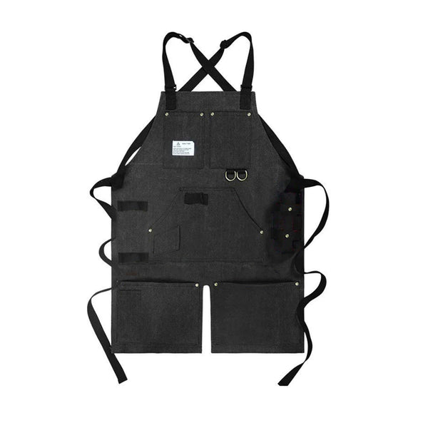Gardening Apron Black Denim Canvas Outdoor Work Gardener Carpentry Barbecue Tool Carriers Aprons & Belts