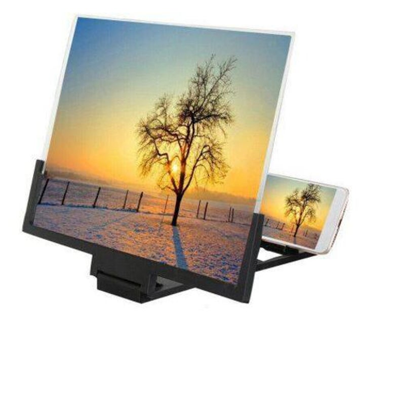 14 Inch Mobile Phone Screen Magnifier 3D Hd Amplifier Folding Smartphone Bracket Black Mounts & Holders