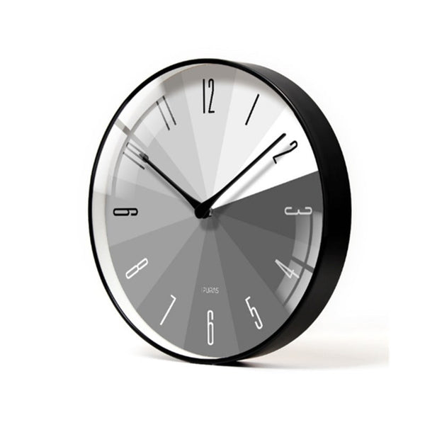 14 Inch Simple Gradient Gray Classic Mute Wall Clock Living Room Office Decoration Wall Clocks