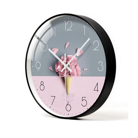 14 Inch Simple Petals Classic Mute Wall Clock Living Room Office Decoration Wall Clocks