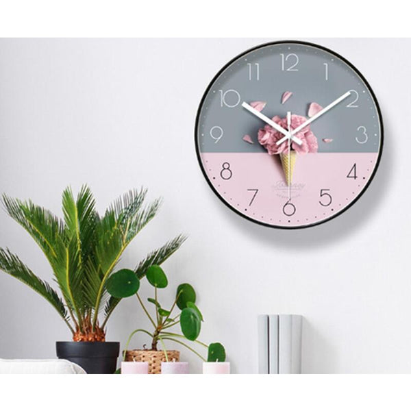 14 Inch Simple Petals Classic Mute Wall Clock Living Room Office Decoration Wall Clocks