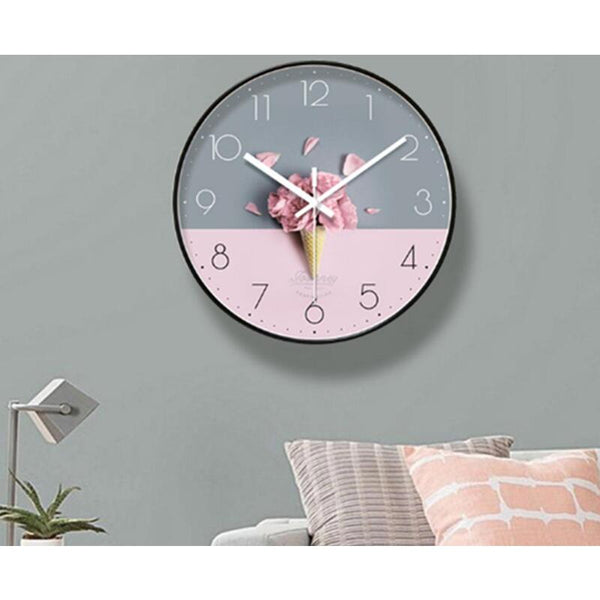 14 Inch Simple Petals Classic Mute Wall Clock Living Room Office Decoration Wall Clocks