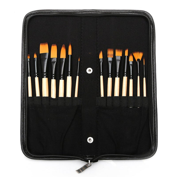 14 Pcs Professional Paint Brushes Different Shape Nylon Hair Artist Painting For Acrylic Oil Watercolor Supplies Artists Brushes