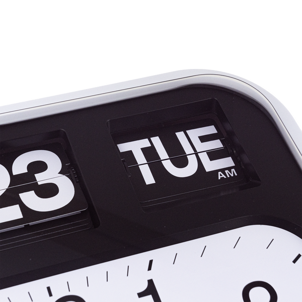 Banker's Wall Clock With Calendar Silent Quartz Movement White 43 Centimetres Wall Clocks