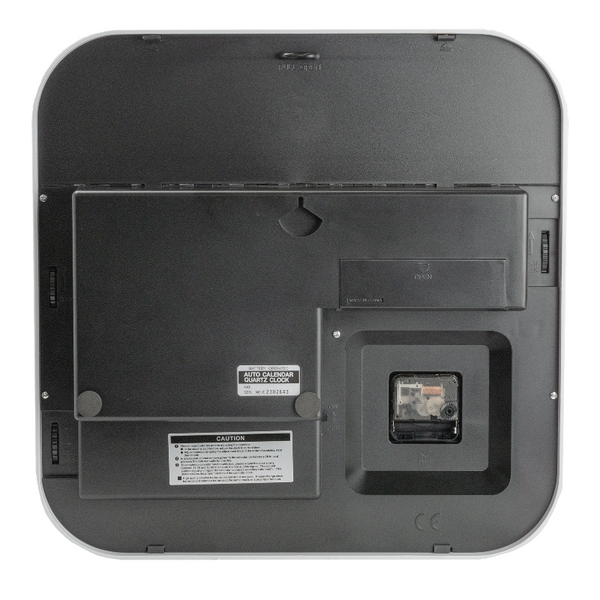 Banker's Wall Clock With Calendar Silent Analog Quartz Black 43 Centimetres Wall Clocks