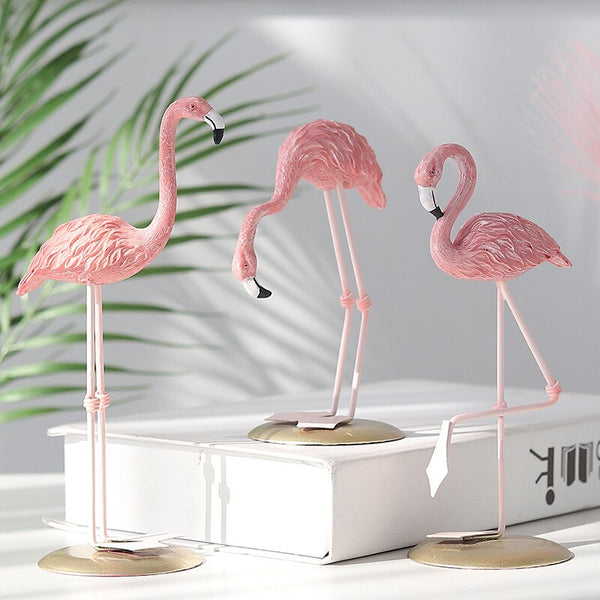 Flamingo Ornament Living Room Garden Decoration Pink Statue Figurine Sculptures & Figurines