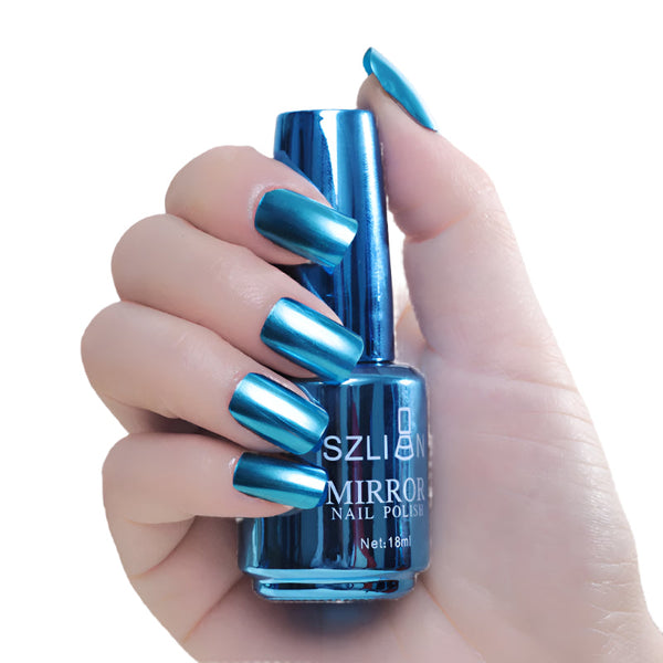 Mirror Silver Nail Polish Metal Colour Stainless Steel For Art Application Gel Nail Polish