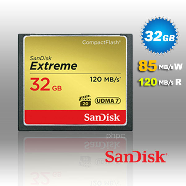 Sandisk 32Gb Extreme Compactflash Card With (Write) 85Mb/S And (Read)120Mb/S Sdcfxsb 032G Other Interface/Add On Cards