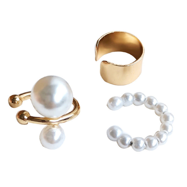 Veile Studios Retro Style Pearl Ear Bone Clip Without Piercing For Women High End Earrings
