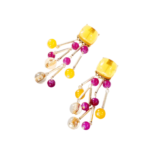 Acrylic Bead Dangle Earrings