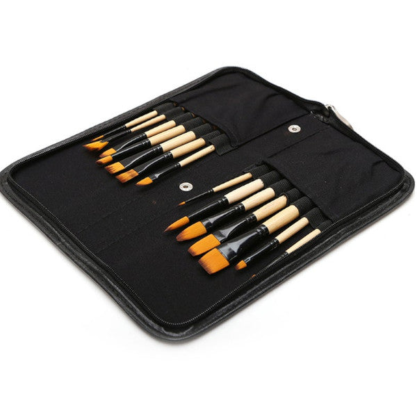14 Pcs Professional Paint Brushes Different Shape Nylon Hair Artist Painting For Acrylic Oil Watercolor Supplies