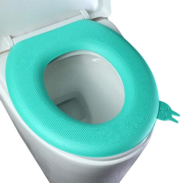 Green Washable Toilet Seat Cover Mat Pad Cushion O Shape Bathroom Accessories Bath Mats Rugs & Toilet Covers