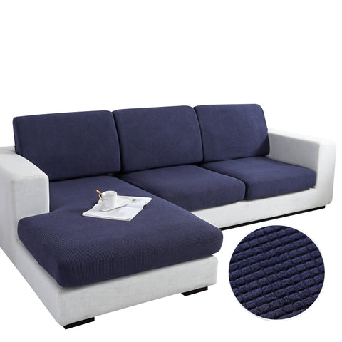 Sofa Cover Navy Polyester Thick Stretchable Cushion For Living Room Slipcovers
