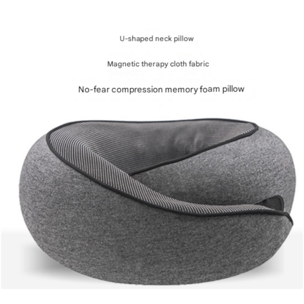 Navy Blue Ergonomic Memory Foam Travel Neck Pillow U Shaped Support For Naps & Journeys Pillows