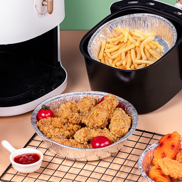Non Stick Aluminum Foil Liners Air Fryer Disposable Oil Proof Steaming Basket Drip Pan Tray Air Fryer Accessories