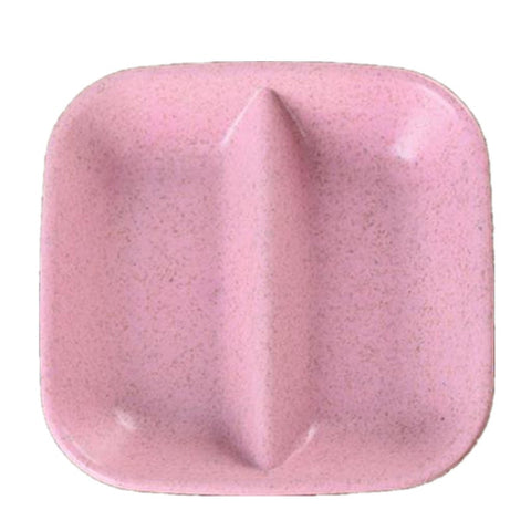 14Pcs Double Grid Design Snack Plate Wheat Straw Vinegar Soy Sauce Seasoning Dish Plates