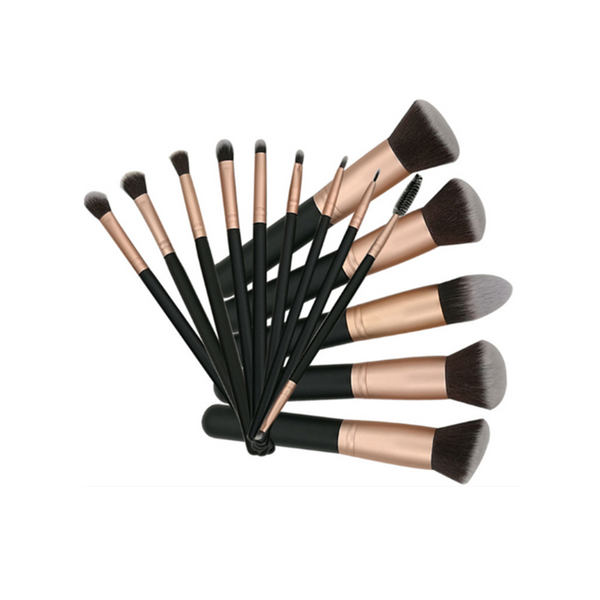 14Pcs Makeup Set Powder Foundation Eyeshadow Up Rose Gold Brushes