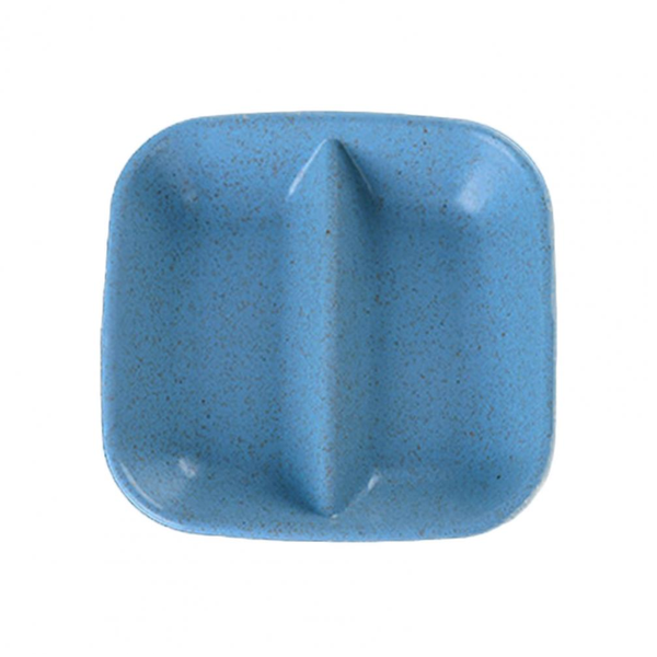 Plates 14Pcs Double Grid Design Snack Plate Wheat Straw Vinegar Soy Sauce Seasoning Dish