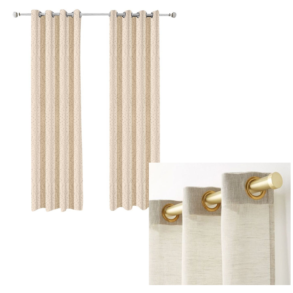 150 Centimetre Beige Curtains Modern Luxury Retro Style For Living Room Bedroom Curtains & Drapes