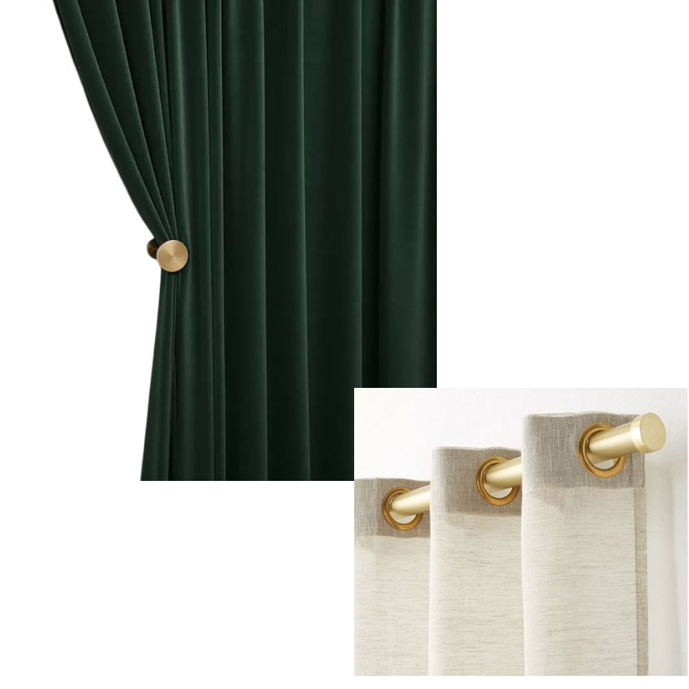 150 Centimetre Green High Quality Modern Velvet Blackout Curtains For Living Room Bedroom Dining Drape Curtains & Drapes