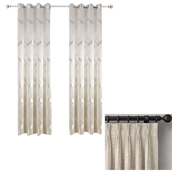 150Cm Curtains Plain White Modern Luxury Retro Style Texture For Decor Curtains & Drapes