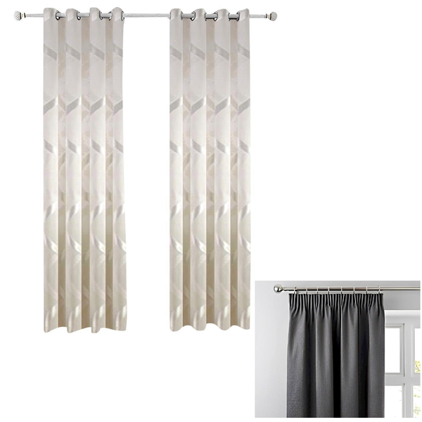 150Cm Curtains Plain White Modern Luxury Retro Style Texture For Decor Curtains & Drapes