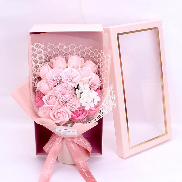 19 Soap Roses Bouquet Gift Box Valentine's Day Floral Décor