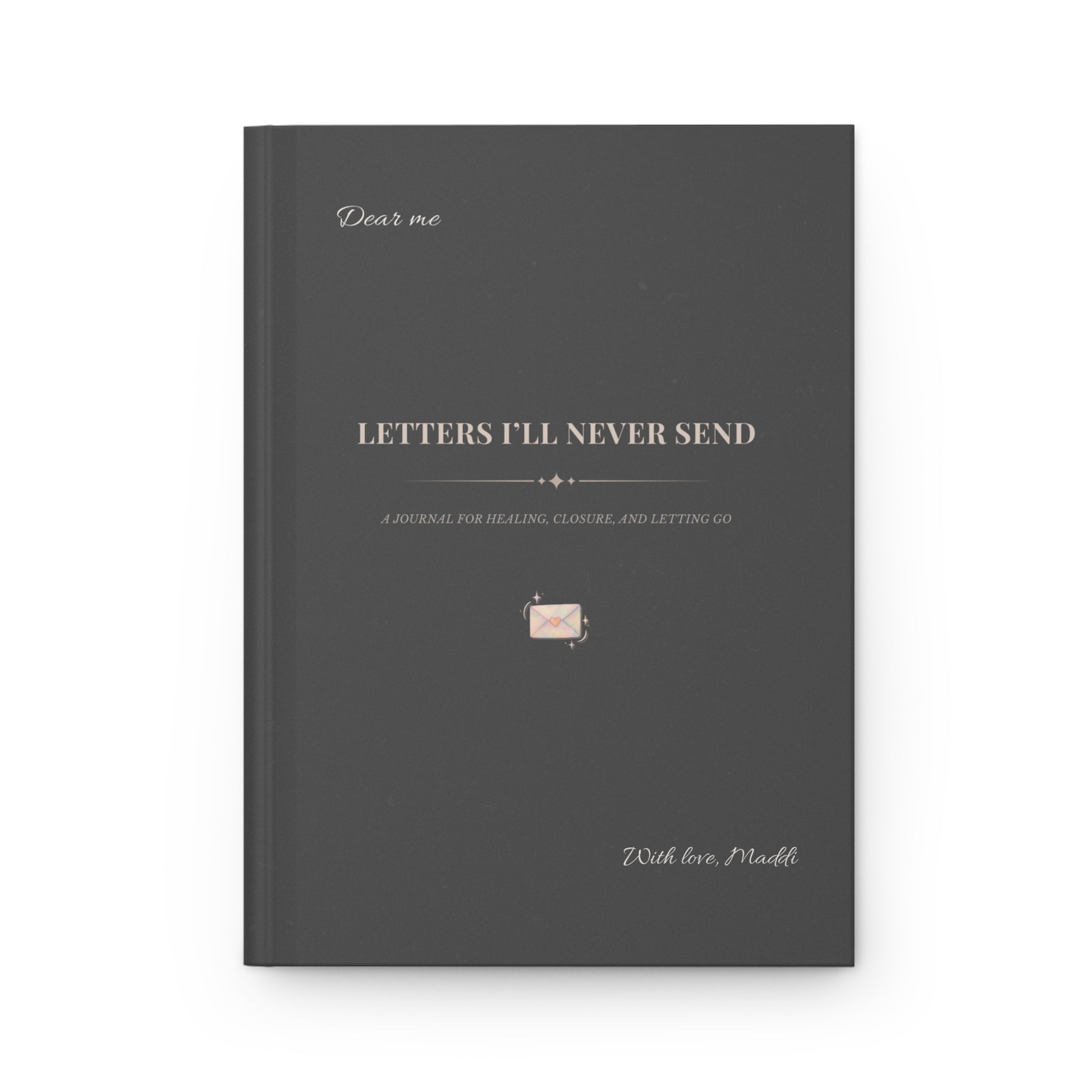 Customized Charcoal Healing Journal Letters I'll Never Send Self Care Diary Mindfulness Notebook Emotional Release Gift For Writers Personal Organiser