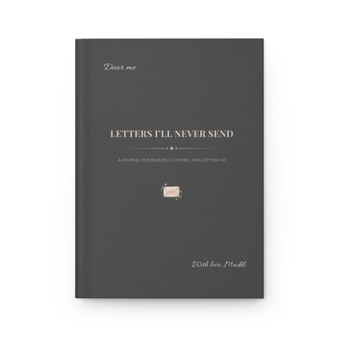 Customized Charcoal Healing Journal Letters I'll Never Send Self Care Diary Mindfulness Notebook Emotional Release Gift For Writers Personal Organiser