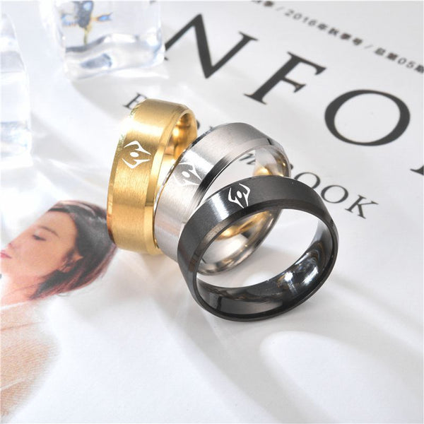 Curse King Cos Stainless Steel Ring Two Faced Sukuna Impression Jujutsu Kaisen Jewelry Yuji Itadori Anime Rings