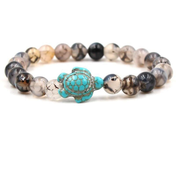 Veile Studios Bracelet With Natural Stone Beads And Sea Charms For Fashion Jewellery Bracelets