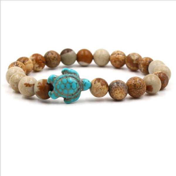 Veile Studios Bracelet With Natural Stone Beads And Sea Charms For Fashion Jewellery Bracelets