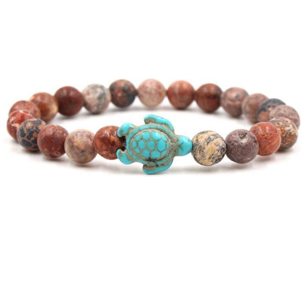 Veile Studios Bracelet With Natural Stone Beads And Sea Charms For Fashion Jewellery Bracelets