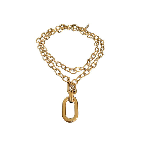 Veile Studios Personalized Geometric Pendant Necklace Temperament Sweater Chain Aluminium Necklaces & Pendants