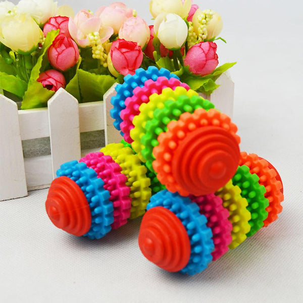 Rainbow Puppy Chew Toy Durable Rubber Fun Pet For Dogs Dog Toys