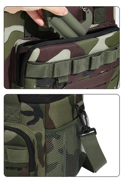 Outdoor Double Layer Cooler Bag With Camouflage Design Large Capacity Shoulder Tote For Picnics And Food Delivery Ice Chests & Coolers