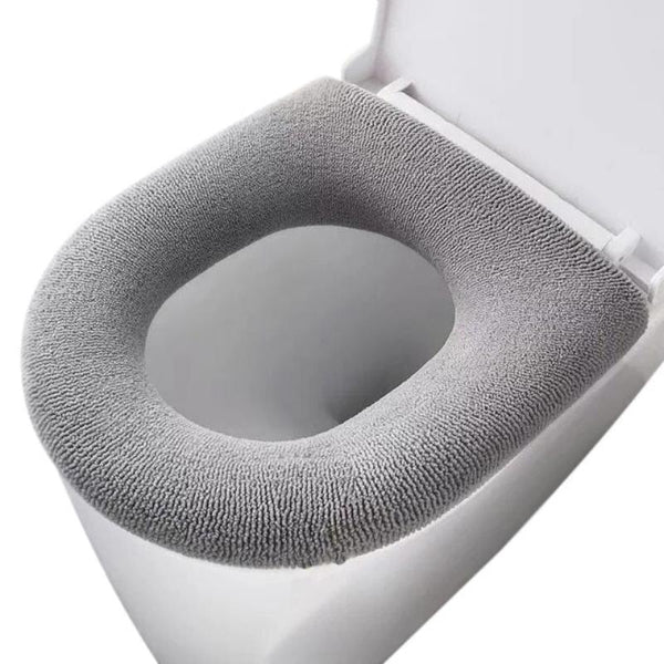 Gray Washable Soft Mat Pad Cushion O Shape Toilet Seat Bidet Cover Accessories Toilet Seats