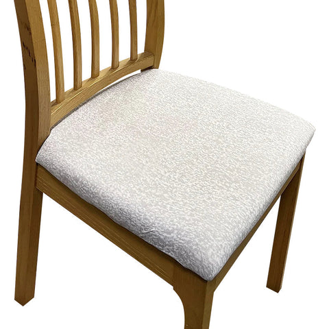 Chair Cover Flakey White Print Stretch Seat For Dinning Kitchen Slipcovers