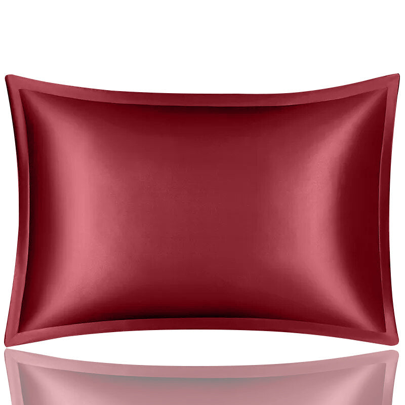 Pillowcase 51X66cm Wine Red Pure Real Silk Comfortable Home Bed Linen Pillow Cases