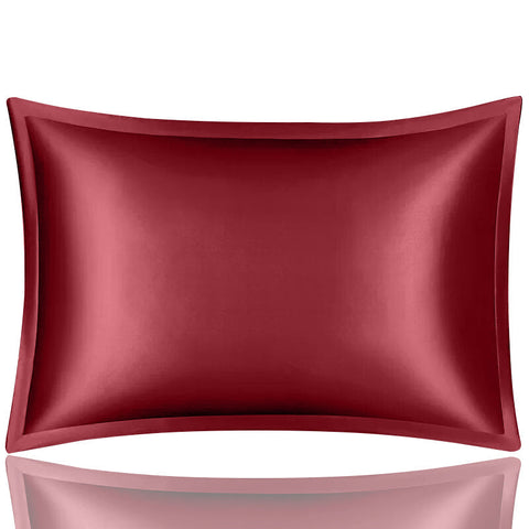 Pillowcase 51X66cm Wine Red Pure Real Silk Comfortable Home Bed Linen Pillow Cases