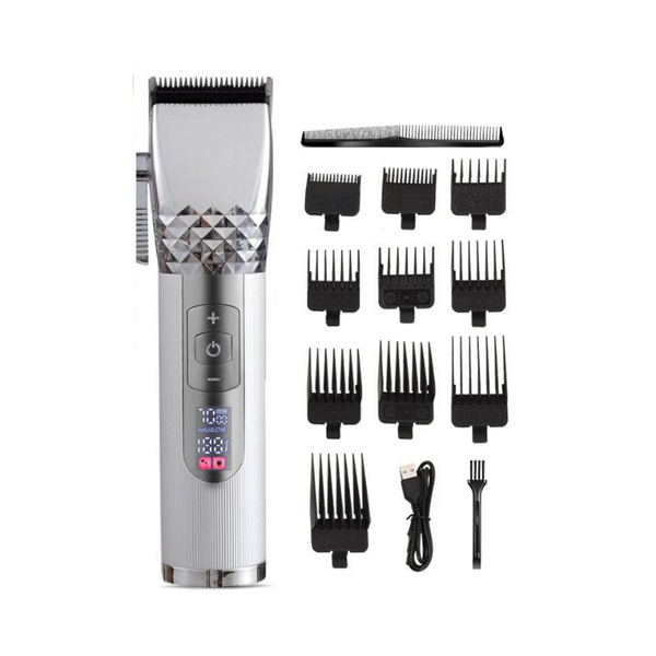 Professional Hair Clipper For Men Cordless Rechargeable Trimmer Barber Haircutting Beard Grooming Kit 10 Combs