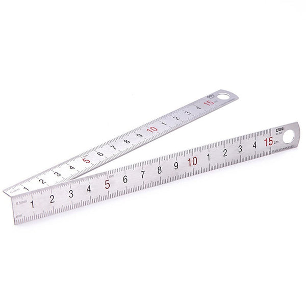 15Cm Stainless Steel Metal Ruler Straight Measuring Scale Student Art Artist Drawing Stationery Office School Supply Measuring Tapes & Rulers