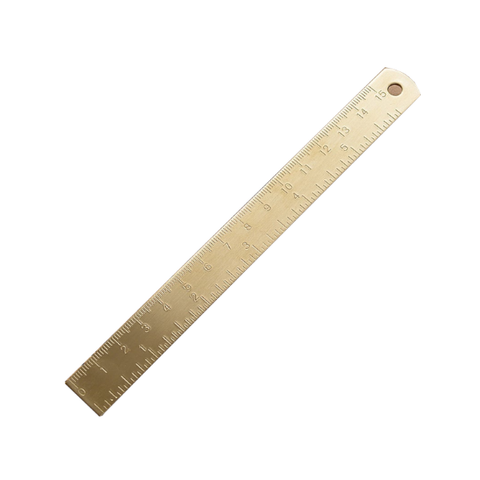 15Cm Brass Straight Ruler For School Office Stationery Metal Painting Drawing Tools Measuring Bookmark