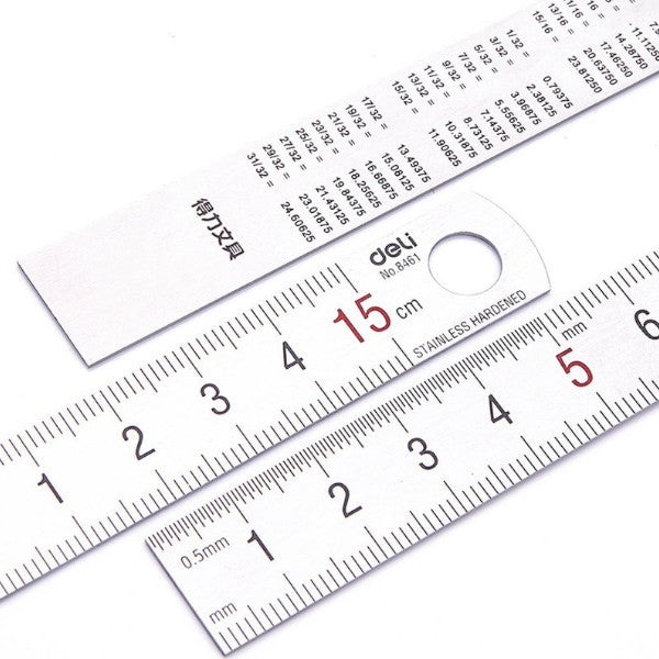 15Cm Stainless Steel Metal Ruler Straight Measuring Scale Student Art Artist Drawing Stationery Office School Supply Measuring Tapes & Rulers