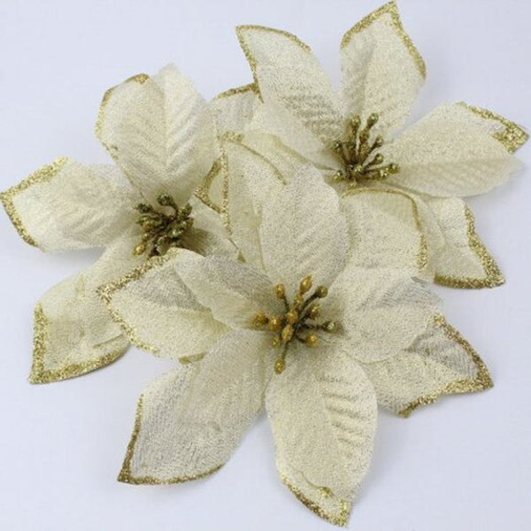 15Pack Christmas 15Cm Phnom Penh Large Simulates Flower Tree Decoration Purple Seasonal Decorations