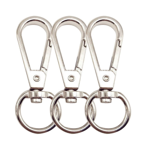 15Pcs Durable Metal Carabiner Clip Style Spring Key Chain Keyring Swivel Lobster Claw Clasp Hooks Clips For Bag Keychain